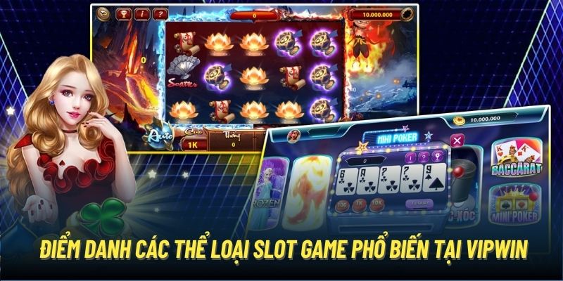 Điểm danh các thể loại slot game phổ biến tại Vipwin